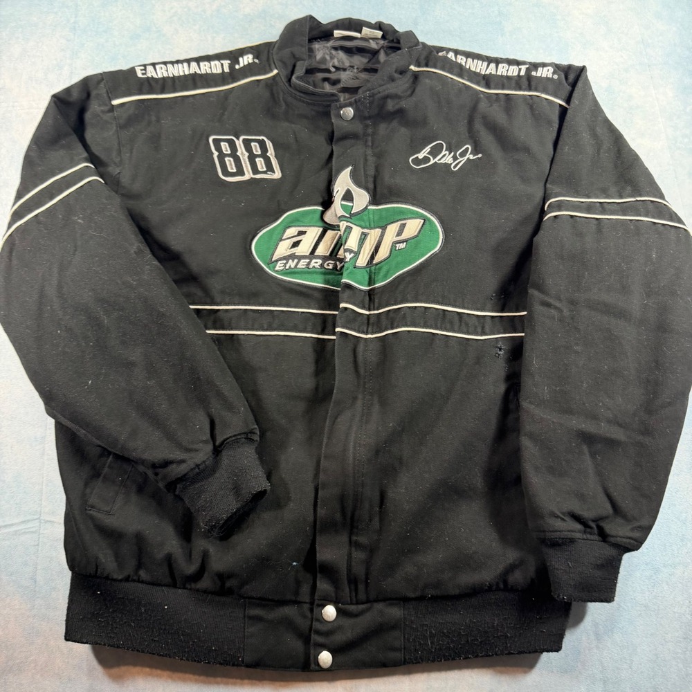 Winners Circle Racing Jacket Mens XL Black Fair Dale Earnhardt Jr 88 Amp Energy